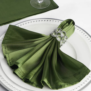 Add Elegance to Your Table with Olive Green Dinner Napkins