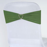 5 pack | 5"x12" Olive Green Spandex Stretch Chair Sash