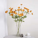 2 Stems | 33Inch Orange Artificial Silk Poppy Flower Bouquet Bushes