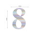 4 Pack - 5" Iridescent Large 0-9 Number Stickers Banner, Custom Milestone Age And Date Stick On Numbers - 8