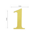 4 Pack - 5" Metallic Gold Number Stickers Banner, Customizable Stick on Gold Numbers - 1