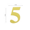 4 Pack - 5" Gold Large 0-9 Number Stickers Banner, Custom Milestone Age And Date Stick On Numbers - 5