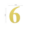 4 Pack - 5" Gold Large 0-9 Number Stickers Banner, Custom Milestone Age And Date Stick On Numbers - 6