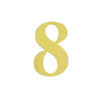 4 Pack - 5" Gold Large 0-9 Number Stickers Banner, Custom Milestone Age And Date Stick On Numbers - 8#whtbkgd