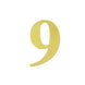 4 Pack - 5" Gold Large 0-9 Number Stickers Banner, Custom Milestone Age And Date Stick On Numbers - 9#whtbkgd