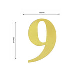 4 Pack - 5" Gold Large 0-9 Number Stickers Banner, Custom Milestone Age And Date Stick On Numbers - 9