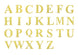 4 Pack - 5" Metallic Gold Alphabet Stickers Banner, Customizable Stick on Gold Letters - B