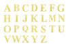 4 Pack - 5" Metallic Gold Alphabet Stickers Banner, Customizable Stick on Gold Letters - K