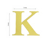 4 Pack - 5" Metallic Gold Alphabet Stickers Banner, Customizable Stick on Gold Letters - K