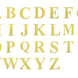4 Pack - 5" Gold Large Alphabet Stickers Banner, Custom Text Stick On Letters - Q