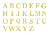 4 Pack - 5" Gold Large Alphabet Stickers Banner, Custom Text Stick On Letters - W