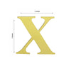4 Pack - 5" Gold Large Alphabet Stickers Banner, Custom Text Stick On Letters - X