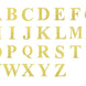 4 Pack - 5" Gold Large Alphabet Stickers Banner, Custom Text Stick On Letters - Z