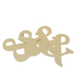 4 Pack | 5inch Metallic Gold Alphabet Symbol "&" Sticker Banners, Customizable Stick On Letters