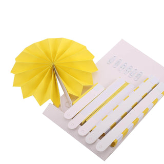 Make Your Event Decor Pop with our Yellow Hanging Paper Fan Decorations