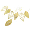 7 ft | Gold Foiled Paper Large Leaves Hanging Garland