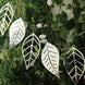 7 ft | Silver Foiled Paper Large Leaf Hanging Garland