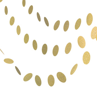 Add a Touch of Glamour to Your Event with the 3 Pack Gold Circle Dot Party Paper Garland