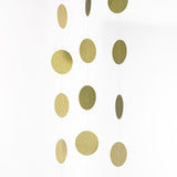 3 Pack | 7.5ft Gold Circle Dot Party Paper Garland Banner, Hanging Backdrop Streamer#whtbkgd