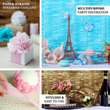 3 Rolls | 28ft Silver Ruffled Tissue Paper Party Streamers, Crepe Paper Backdrop Decorations
