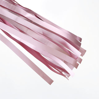 Elevate Your Event Decor with the Metallic Dusty Rose Foil Tassels Fringe Garland