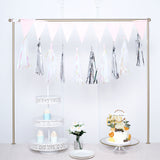 Pre-Tied Metallic Foil Fringe Tassel Garland, Tinsel Curtain for Photo Backdrop Party Decoration