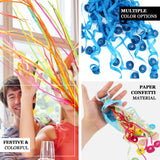 5 Pack | Blue Handheld Surprise Paper Streamers, Confetti Popper for Gender Reveal