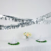 16FT Metallic Silver Foil Tassel Fringe Backdrop Banner, Tinsel Garland Decor