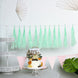 12 Pack | Pre-Tied Mint Tissue Paper Tassel Garland With String, Hanging Fringe Party Streamer Backdrop Decor