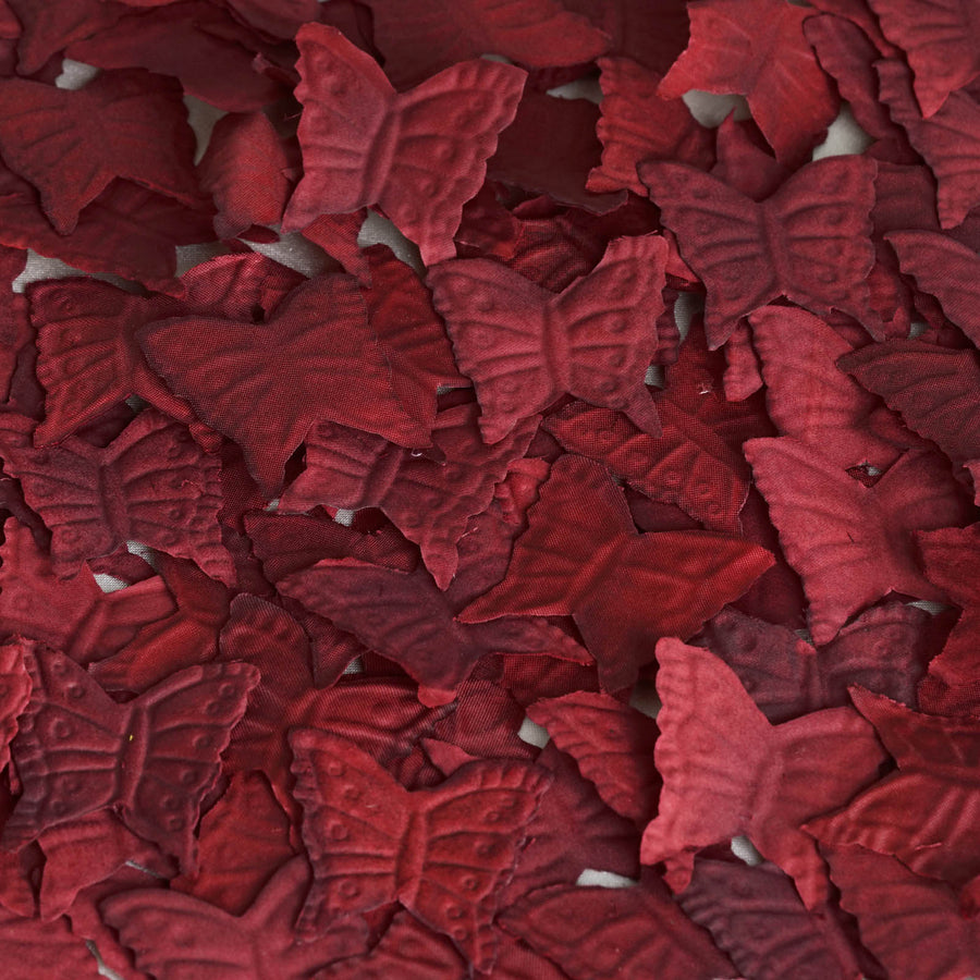 500 Pack | Burgundy Silk Butterfly Confetti Party Table Scatters#whtbkgd
