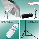 600W Professional Photography Video Studio Continuous Light Kit With Umbrellas