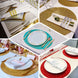 6 Pack | Blush Rose Gold Sparkle Placemats, Non Slip Decorative Round Glitter Table Mat
