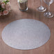 6 Pack | Silver Sparkle Placemats, Non Slip Decorative Oval Glitter Table Mat