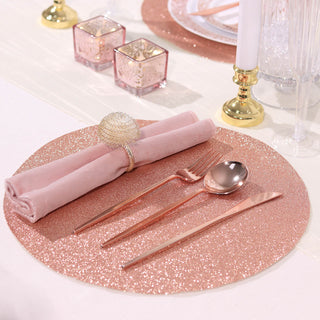 Add Sparkle to Your Tables with Rose Gold Sparkle Placemats