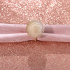 6 Pack | Blush Rose Gold Sparkle Placemats, Non Slip Decorative Round Glitter Table Mat