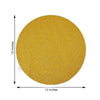 6 Pack | Gold Sparkle Placemats, Non Slip Decorative Round Glitter Table Mat