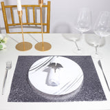 Add Sparkle to Your Table with Charcoal Gray Sparkle Placemats