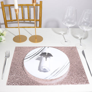 Add Sparkle to Your Table with Rose Gold Sparkle Placemats