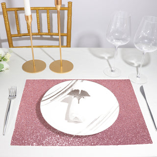 Versatile and Stylish Pink Sparkle Placemats