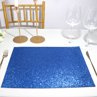 Add a Touch of Elegance to Your Table with Royal Blue Sparkle Placemats