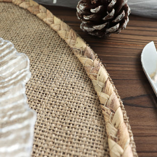 Create a Rustic Table Setting with Natural Burlap Jute Placemats