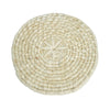 4 Pack | Natural Corn Husk 15inch Round Woven Placemats, Braided Rustic Rattan Tablemats#whtbkgd