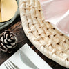 4 Pack | Natural Corn Husk 15inch Round Woven Placemats, Braided Rustic Rattan Tablemats