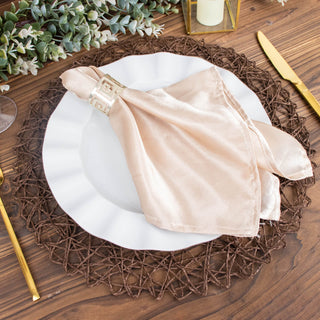 Durable and Stylish Dark Brown Woven Fiber Placemats