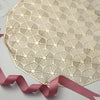 6 Pack | 15inch Gold Geometric Woven Vinyl Placemats, Non-Slip Dining Table Mats