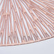 6 Pack | 15inch Blush Rose Gold Metallic Non-Slip Placemats, Spiked Design Round Vinyl Table Mats#whtbkgd