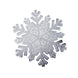 6 Pack | 18inch Silver Metallic Snowflake Vinyl Placemats, Non-Slip Table Mats#whtbkgd