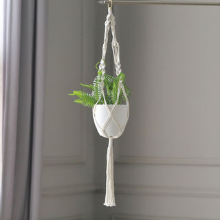 Ivory Macrame Indoor Hanging Planter Basket - The Perfect Gift