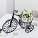 22inch Black Metal Tricycle Planter Basket, Decorative Plant Stand For Indoor/Outdoor
