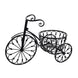 22inch Black Metal Tricycle Planter Basket, Decorative Plant Stand For Indoor/Outdoor#whtbkgd